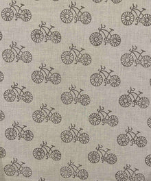  Cotton Fabric - Hand Block Print Bicycles
