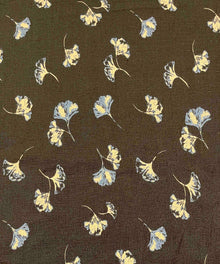  Linen Fabric - Ginko Navy