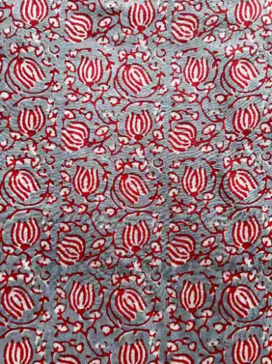 Red and gray patterned fabric texture, Sapling Textiles, Fabric Store Australia. Indian Fabric online Australia