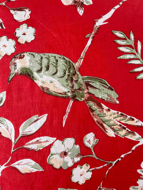 Cotton  Fabric ASP - Hummingbird Red