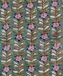  Cotton Fabric - Hand Block Print Daffodil Green