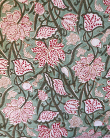  Cotton Fabric - Hand Block Print Flora n Fauna