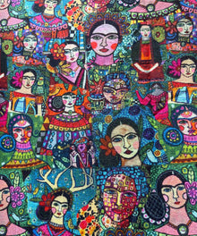  Cotton Fabric - Frida Kahlo Faces