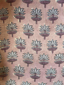  Cotton Fabric - Hand Block Print lotus Multi