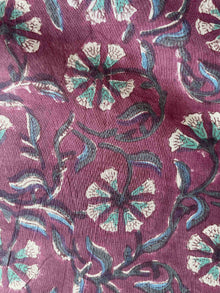  Cotton Fabric - Hand Block Print Purple Rain