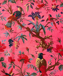 Velveteen Fabric - Bird of Paradise Fuschia
