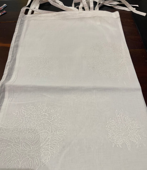 Curtain Anokhi - Single flower white on white