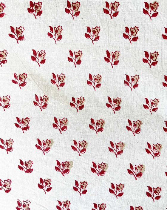 Cotton Fabric - Hand Block Print Azalea