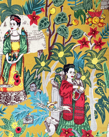  Cotton Fabric Sheeting - Frida Kahlo Mustard