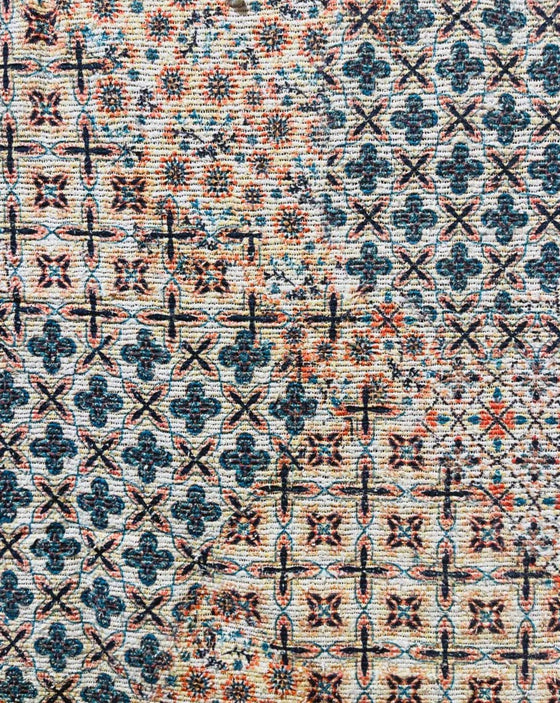 Silk Tussar Natural Fabric - Patchwork